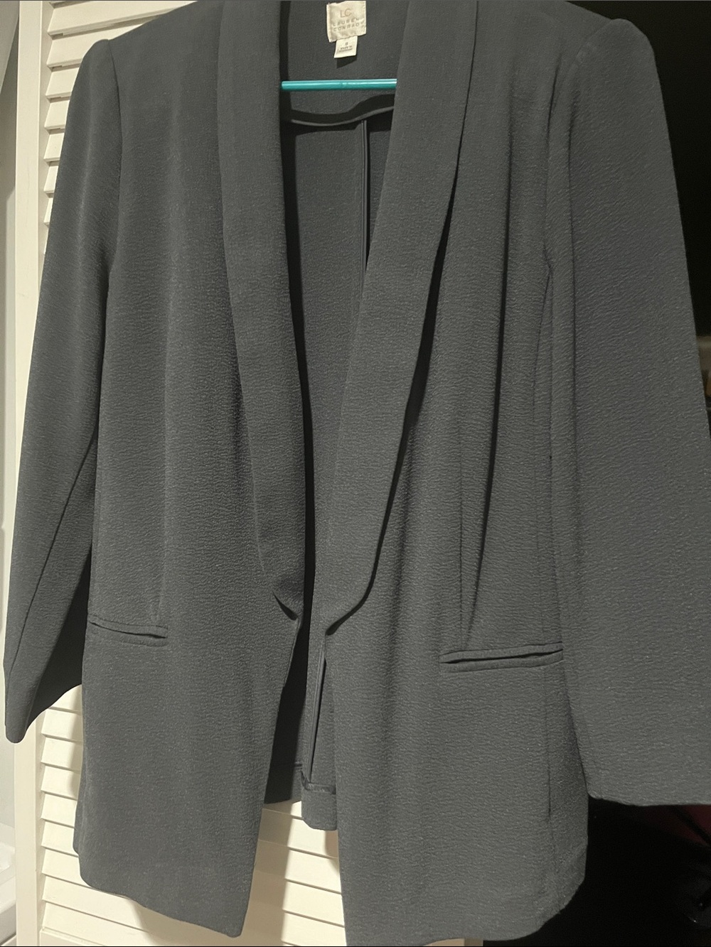 Flowy Dark Gray Open Jacket